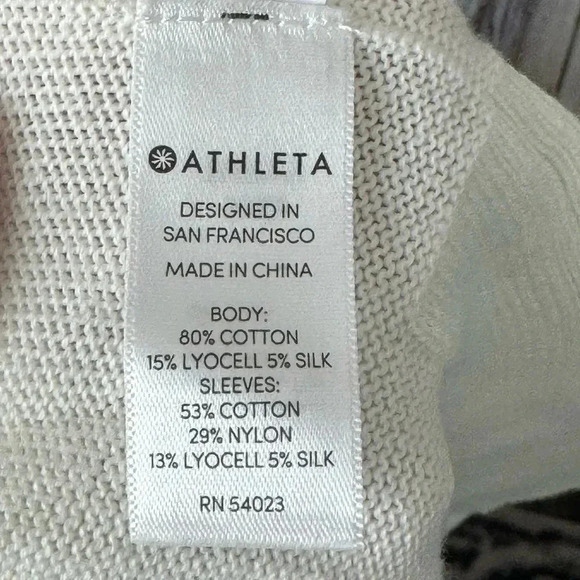 Athleta Women's Small Highland Crossback Sweater Ivory 291884 SOLD OUT Sm S - Picture 6 of 10